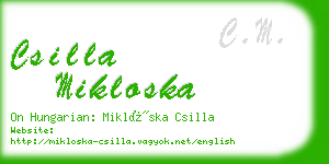 csilla mikloska business card